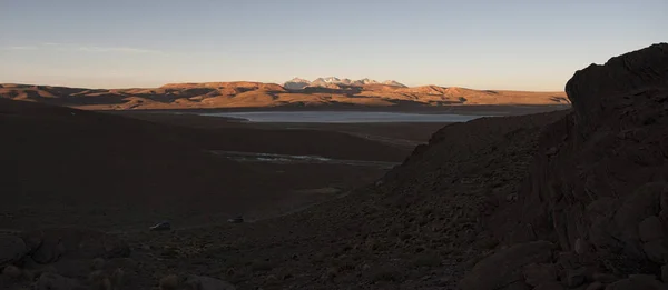 Beau Paysage Long Chemin Vers Lagune Morejon Bolivie Amérique Sud — Photo