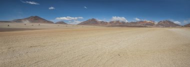 Eduardo Avaroa Andean fauna Ulusal Rezerv Salvador Dali çöl üzerinde panoramik görünümü, Bolivya Güney Amerika