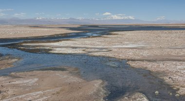 Salar de Atacama, Şili 'nin en büyük tuz düz (Atacama, Şili çöl) Güney Amerika