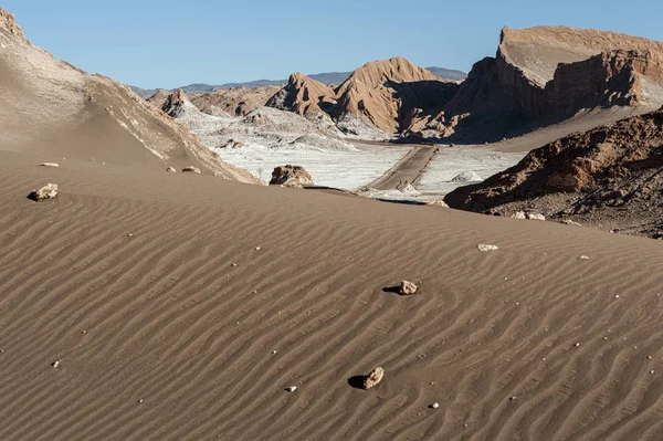 Valle Luna Měsíční Údolí Poušti Atacama Nedaleko San Pedro Atacama — Stock fotografie