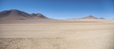 Eduardo Avaroa Andean fauna Ulusal Rezerv Salvador Dali çöl üzerinde panoramik görünümü, Bolivya Güney Amerika