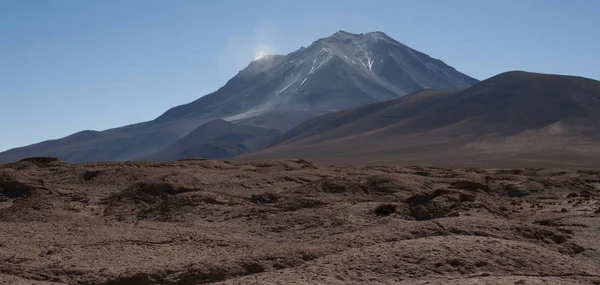 Mirador Vulkan Ollague Det Massiv Stratovulmen Gränsen Mellan Bolivia Och — Stockfoto