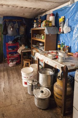 Oruro - Bolivya yolu boyunca bir bolivya evin iç