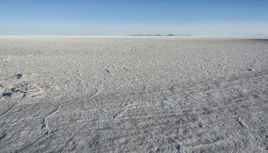 Colchani yakınlarındaki Salar de Uyuni. Dünya Unesco Dünya Mirası Listesi'ndeki en büyük tuz düzüdür - Altiplano, Bolivya