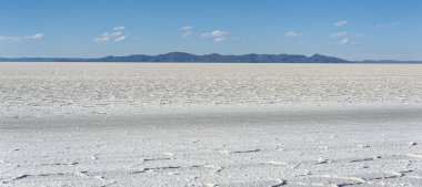 Salar de Uyuni, Dünya Unesco Dünya Mirası Listesi'ndeki en büyük tuz düzüdür - Altiplano, Bolivya, Güney Amerika