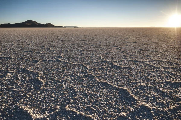 Világ Legnagyobb Lapos Salar Uyuni Bolívia Napkelte Fényképezte Dél Amerika — Stock Fotó