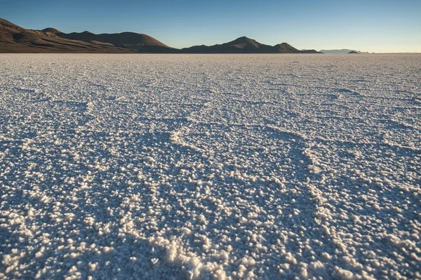 Die Größte Salzwasserebene Der Welt Salar Uyuni Bolivien Bei Sonnenaufgang — Stockfoto