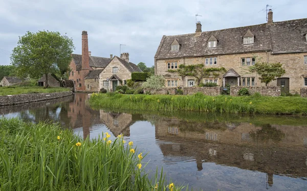 Lower Slaughter Cotswolds Gloucestershire England May 2018 Old Mill River — ストック写真