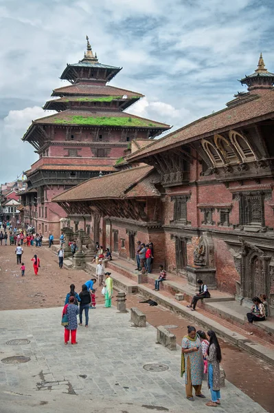 Patan Lalitpur Nepal 2018年8月15日 パタン デュルバル広場のパタン王宮複合施設付近の未確認ネパール人 ネパール ラリップル — ストック写真