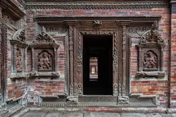 Patan Lalitpur Nepal Srpna 2018 Krásné Detaily Dvoře Sundari Chowk — Stock fotografie