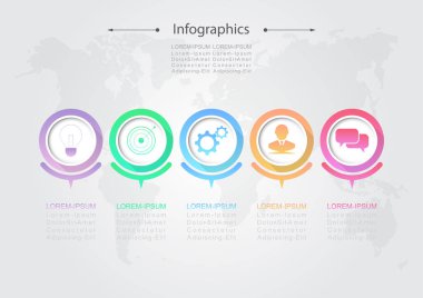 İş akışı düzeni, diyagram, yıllık rapor, web tasarımı için bilgi tasarımı vektörü iş konsepti adımları veya süreçleri kullanılabilir