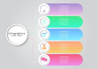 İş akışı düzeni, diyagram, yıllık rapor, web tasarımı için bilgi tasarımı vektörü iş konsepti adımları veya süreçleri kullanılabilir