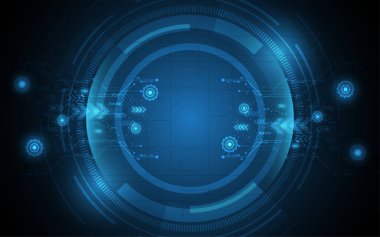 Soyut teknoloji arka plan Yüksek teknoloji iletişim konsepti yenilik arka plan çizimi