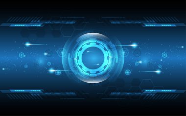 Soyut teknoloji arka plan Yüksek teknoloji iletişim konsepti yenilik arka plan çizimi