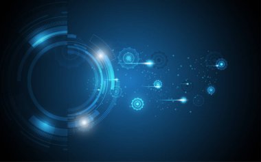 Soyut teknoloji arka plan Yüksek teknoloji iletişim konsepti yenilik arka plan vektör çizimi