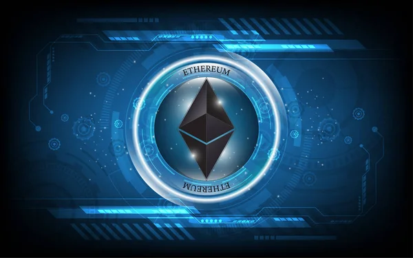 Cryptocurrency Blockchain Ethereum dijital para ağ bağlantı teknolojisi kavramı