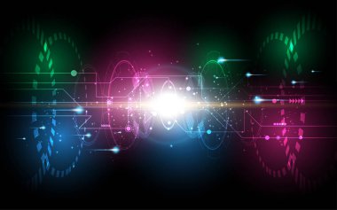 Soyut teknoloji arka plan Yüksek teknoloji iletişim konsepti yenilik arka plan vektör çizimi