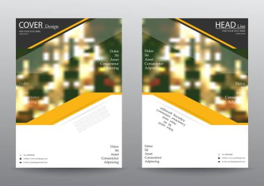 Yıllık rapor broşürü Flyer tasarım şablonu, büyüklüğü A4, broşür kapağı sunumu