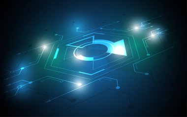 Soyut teknoloji arka plan Yüksek teknoloji iletişim konsepti yenilik arka plan vektör çizimi