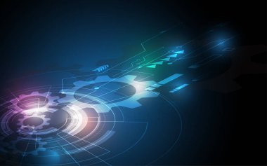 Soyut teknoloji arka plan Yüksek teknoloji iletişim konsepti yenilik arka plan vektör çizimi