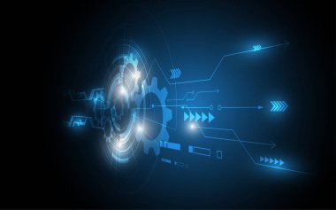 Soyut teknoloji arka plan Yüksek teknoloji iletişim konsepti yenilik arka plan vektör çizimi