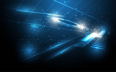 Soyut teknoloji arka plan Yüksek teknoloji iletişim konsepti yenilik arka plan vektör çizimi