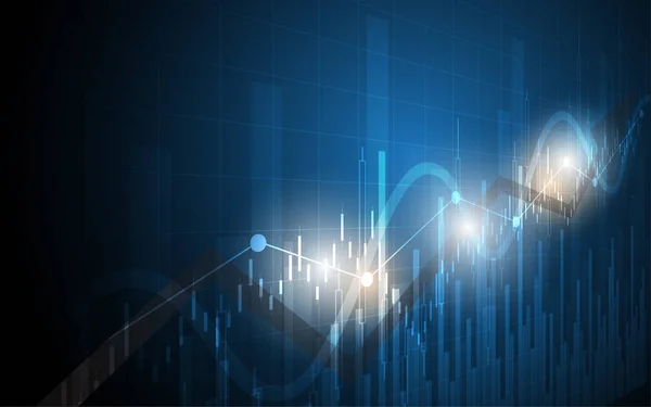 Gráfico Vela Gráfico Gráfico Datos Comerciales Análisis Inversión Bursátil Tradin — Vector de stock