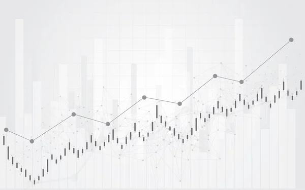 Graphique Financier Bougie Bâton Graphique Analyse Des Données Entreprise Commerce — Image vectorielle