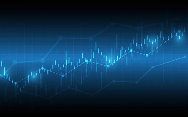 Graphique Financier Bougie Bâton Graphique Analyse Des Données Entreprise Commerce — Image vectorielle