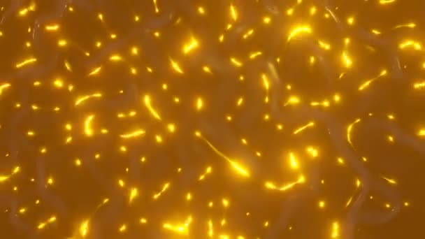 3D render gold abstract background.  Slowly flows in golden colors. Slow texture animation. 4K loop — Stock Video