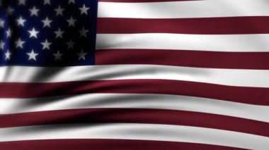Amerikan Bayrağı Yavaş Sallanıyor. Amerika Birleşik Devletleri bayrağı. Abd. Animasyon döngüleri 4k
