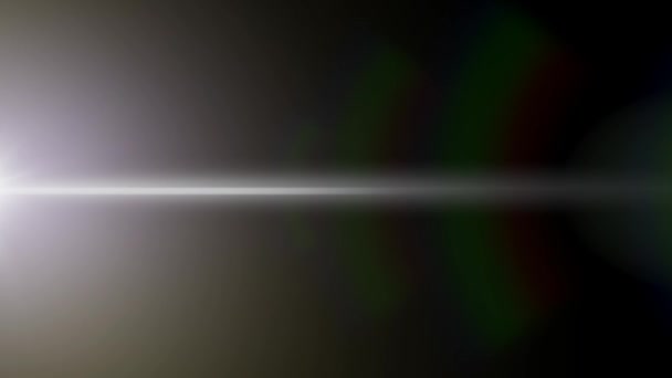 Optischer Linseneffekt Natürliches Licht Lampenstrahlen Bewirken Dynamische Bunte Helle Videomaterial — Stockvideo