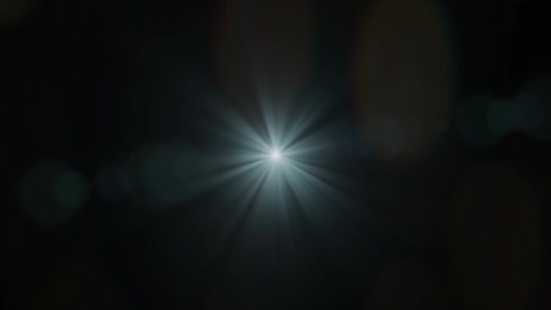 Эффект Блика Оптического Объектива Естественное Освещение Лампы Лучи Эффект Динамические — стоковое видео