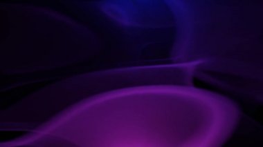 Soyut Neon mor ve mavi duman arka plan. Soyut bulut oluşumları ve siyah üzerinde metamorfoz. 4k neon döngü animasyon.