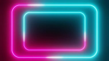 Animasyonlu kutu şekilleri 4k döngü. Soyut neon parlaklık renk 4k hareketli. Hareketli ekran arka plan çizgileri renkli tasarım 4k lazer show döngülü animasyon ultraviyole spektrum