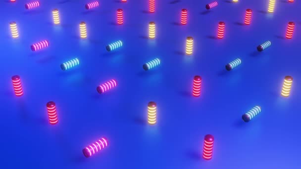 现代3D渲染背景 无缝运动设计 几何发光形状的三维渲染 计算机生成的循环动画 — 图库视频影像