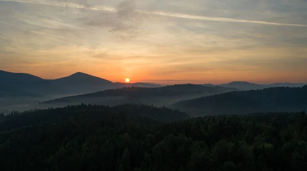 Berglandschaft Mit Sonne Und Latschenkiefern Sonnenaufgang — Stockfoto