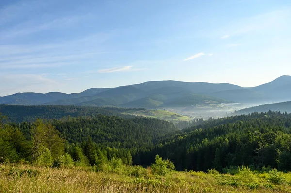 Berglandschaft Mit Sonne Und Latschenkiefern Sonnenaufgang — Stockfoto