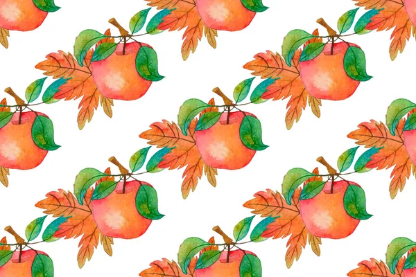 Apples pattern on white background