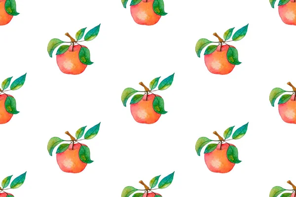 Äpfel Muster Auf Weißem Hintergrund — Stockfoto