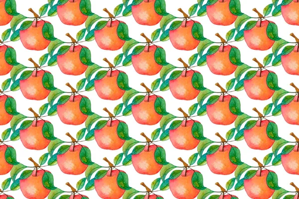 Äpfel Muster Auf Weißem Hintergrund — Stockfoto