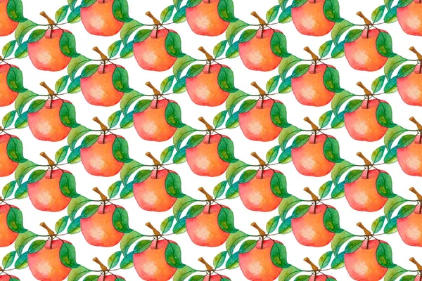 Apples pattern on white background