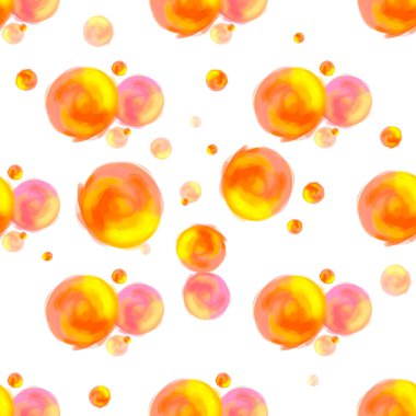 turuncu kabarcıklar ile dikişsiz desen illüstrasyon