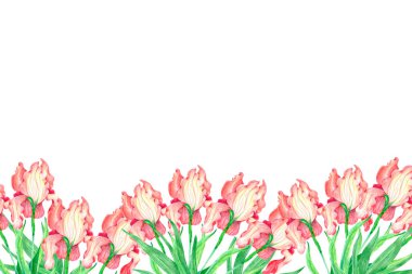 pembe çiçekler ile dikişsiz desen illüstrasyon