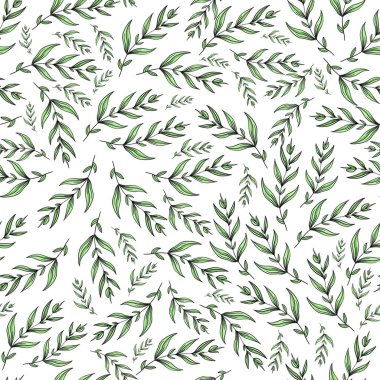 Grafik tabletine bir sürü farklı bitki ve çiçek çizdim.