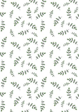 Grafik tabletine bir sürü farklı bitki ve çiçek çizdim.