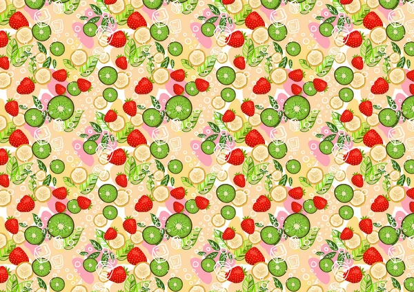 Las Bayas Frescas Las Frutas Funden Una Textura Sabrosa Brillante —  Fotos de Stock