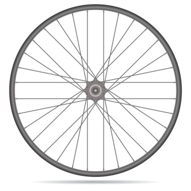 Beyaz bir arka plan üzerinde izole bisiklet tekerleği