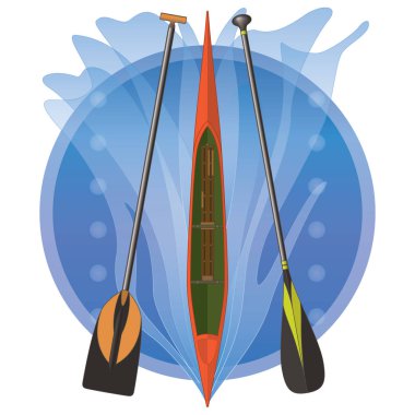 Her iki tarafın farklı tarzlarda kürekler ile dalgalar yapma su yoluyla kayma Kano