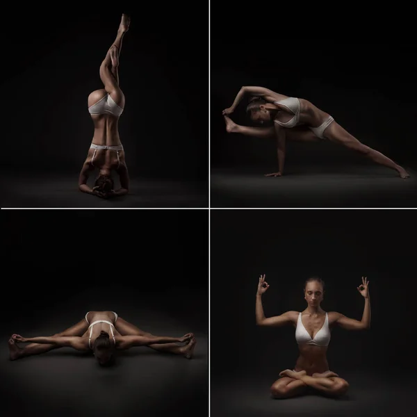 Mujer latina saludable haciendo yoga — Foto de Stock